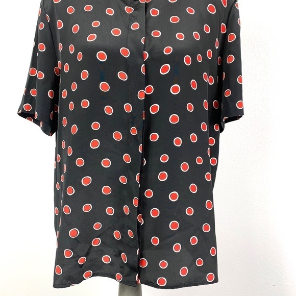 VINTAGE TALBOTS black red polka dot blouse - Picture 5 of 8
